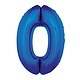 Folieballon Blauw Cijfer '0' Groot
