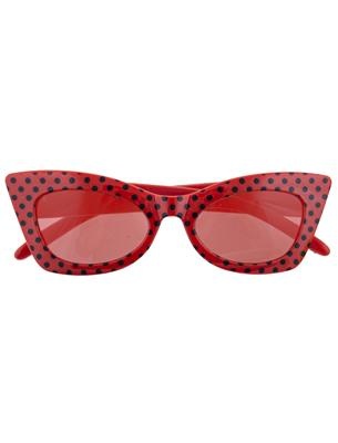 Rock &apos;n Roll Bril Rood/Zwart Stippen afbeelding