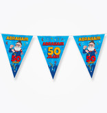 Vlaggenlijn 50 Jaar Abraham Cartoon - 10m