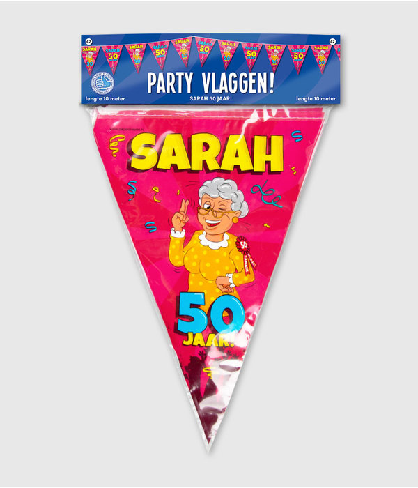 Vlaggenlijn 50 Jaar Sarah Cartoon (10m)