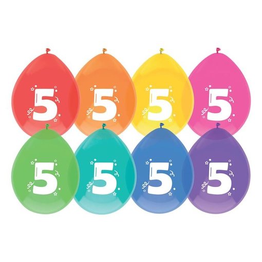 Ballonnen 5 Jaar Kleurenmix