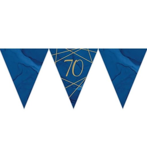 Vlaggenlijn 70 jaar Navy/Goud - 3,7m