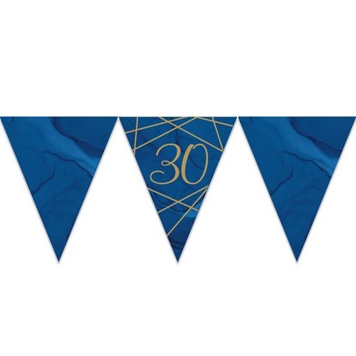Vlaggenlijn 30 jaar Navy/Goud - 3,7m