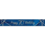 Foliebanner 70 jaar Navy Blauw/Goud (275cm)