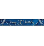 Foliebanner 30 jaar Navy Blauw/Goud (275cm)