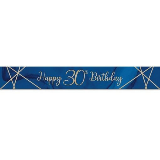 Foliebanner 30 jaar Navy Blauw/Goud (275cm)
