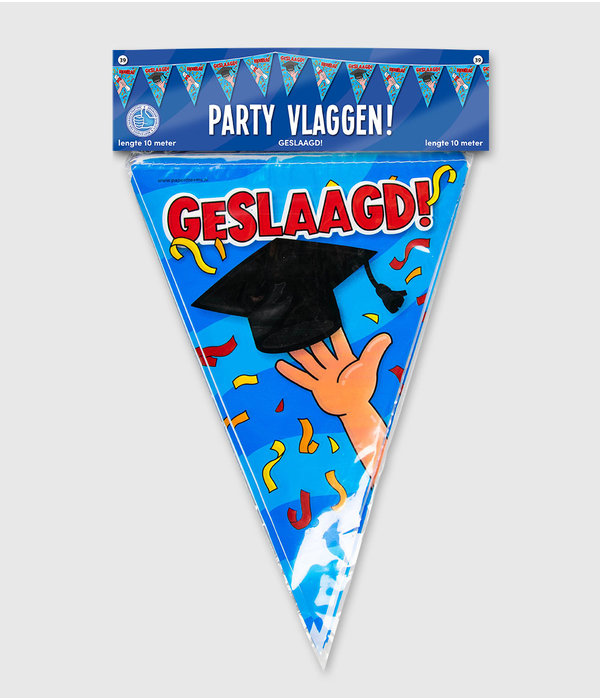 Vlaggenlijn Geslaagd Cartoon (10m)