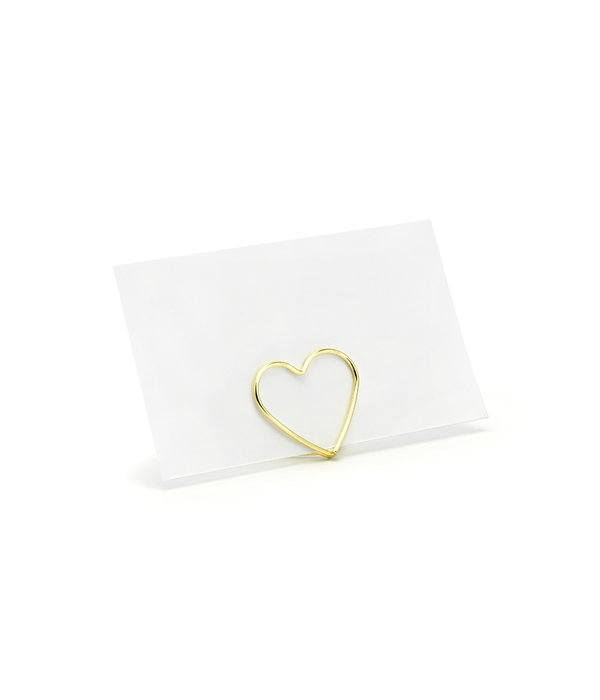 Plaatskaarthouders Goud Hartvormig (10st)