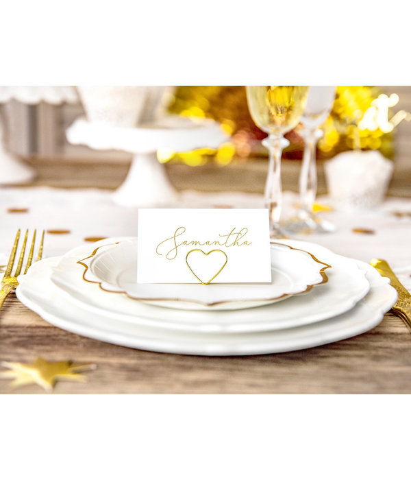 Plaatskaarthouders Goud Hartvormig (10st)