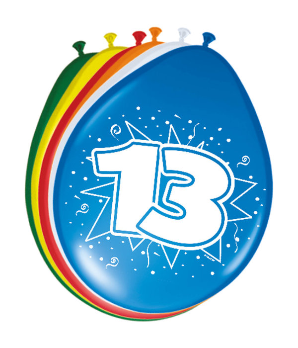 Ballonnen cijfer 13 (8st)