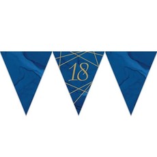 Vlaggenlijn 18 Jaar Navy/Goud - 3,7m