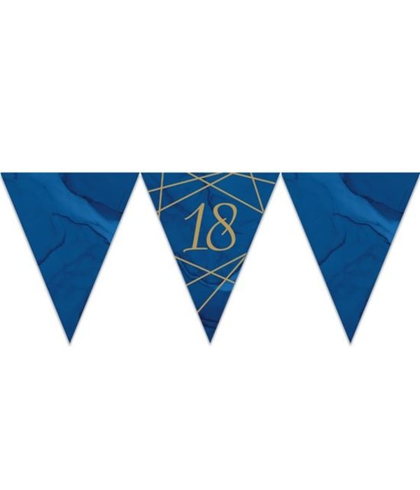 Vlaggenlijn 18 Jaar Navy/Goud - 3,7m