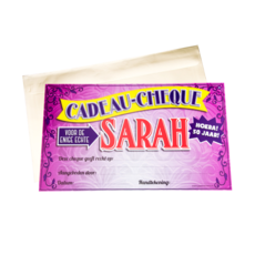 Sarah Cadeau Cheque