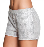 Hotpants Pailletten Zilver