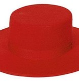 Spaanse hoed vilt rood