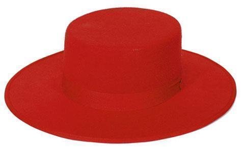 Spaanse hoed vilt rood