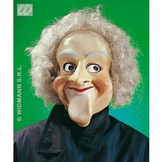 Masker oude man met haar en grote kin
