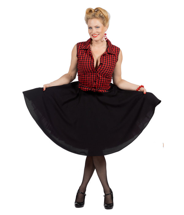 Rockabilly Kostuum Jaren 50 Rizzo Rood/Zwart