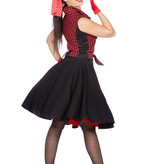 Rockabilly Kostuum Jaren 50 Rizzo Rood/Zwart