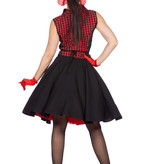Rockabilly Kostuum Jaren 50 Rizzo Rood/Zwart
