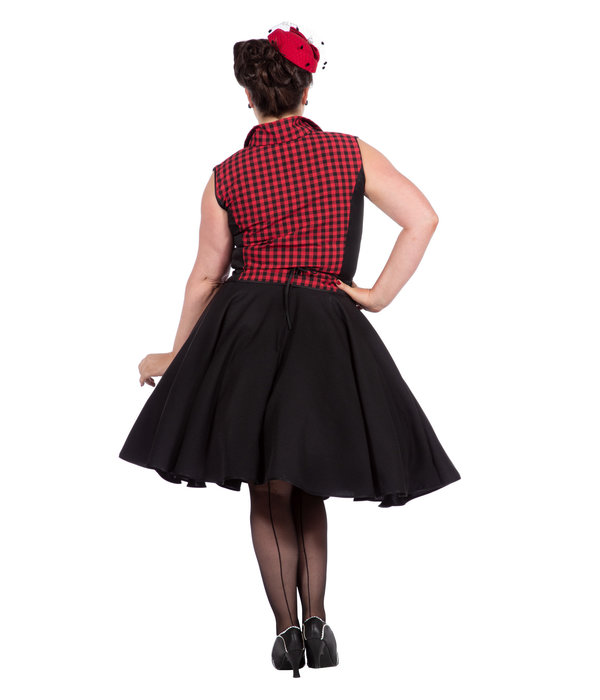 Rockabilly Kostuum Jaren 50 Rizzo Rood/Zwart