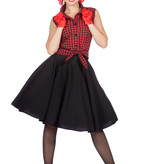 Rockabilly Kostuum Jaren 50 Rizzo Rood/Zwart