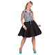 Rockabilly Kostuum Jaren 50 Rizzo Zwart/Wit