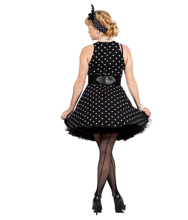 Jurk Rockabilly Jaren 50 Dottie Zwart