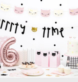 Feestbekers Katten Roze/Goud (6st)