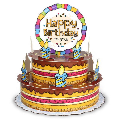 3D Wenstaart Happy Birthday