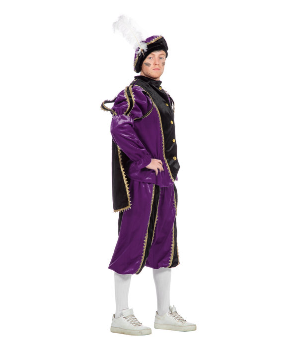 Pietenpak deluxe man paars/zwart