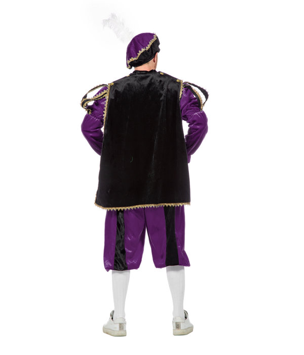 Pietenpak deluxe man paars/zwart