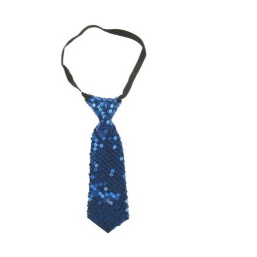 Mini Stropdas Blauw Met Pailletten
