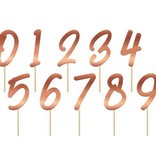 Cake Toppers Cijfers Roségoud Elegant Blush - 20 stuks