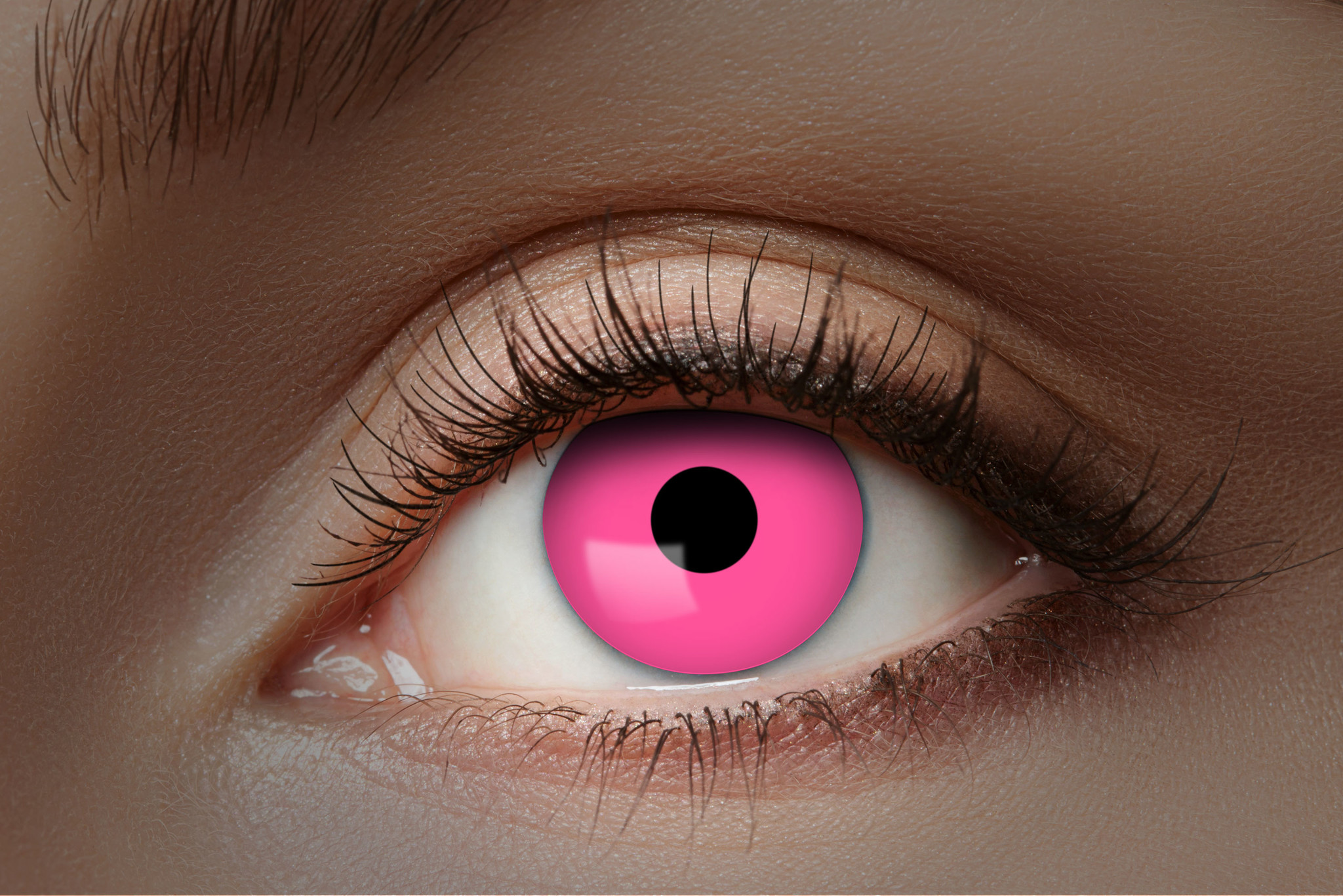 UV Flash Roze kleurlenzen 1 Maand afbeelding
