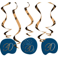 Swirls 30 Jaar Elegant True Blue (5st)