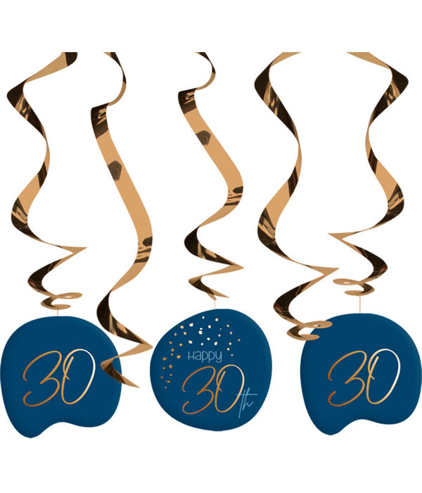 Swirls 30 Jaar Elegant True Blue (5st)