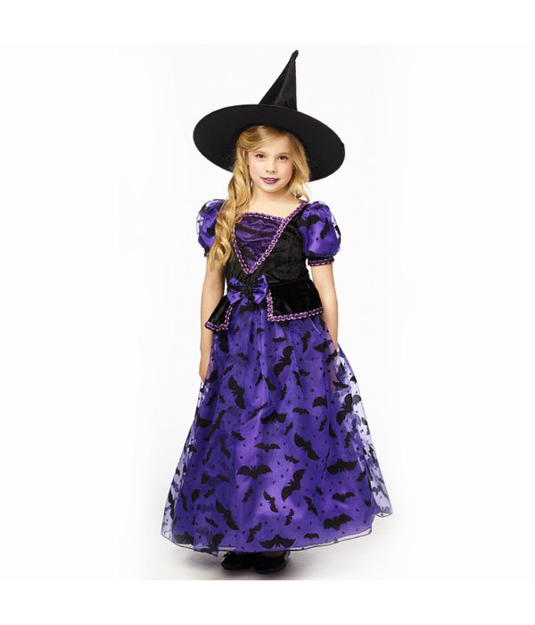Heksenjurk Kind Paars Premium + Hoed