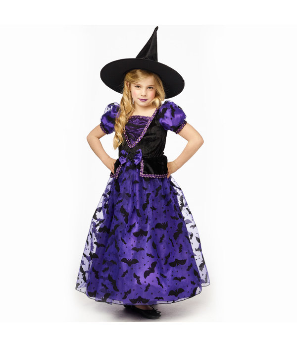 Heksenjurk Kind Paars Premium + Hoed