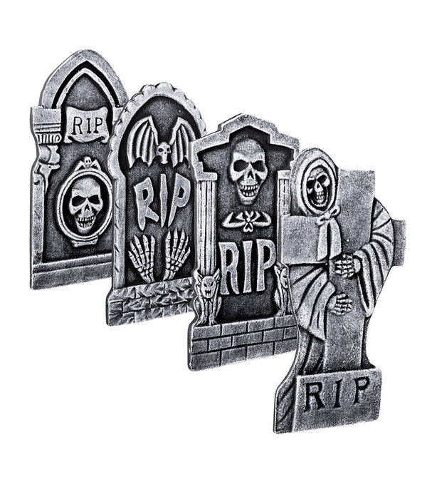 Halloween Grafsteen RIP Skull 41x20cm