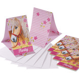 6 uitnodigingskaarten & Enveloppen Paarden Charmant