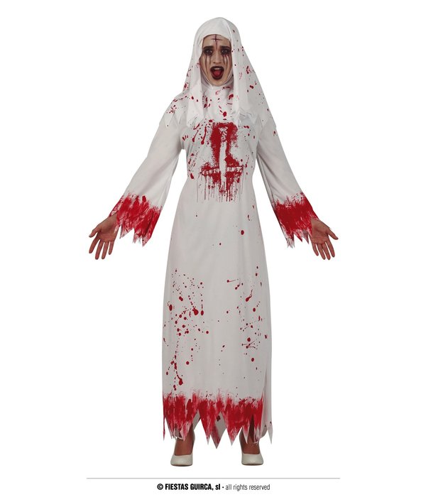 Bloederige Nonnen kostuum Halloween