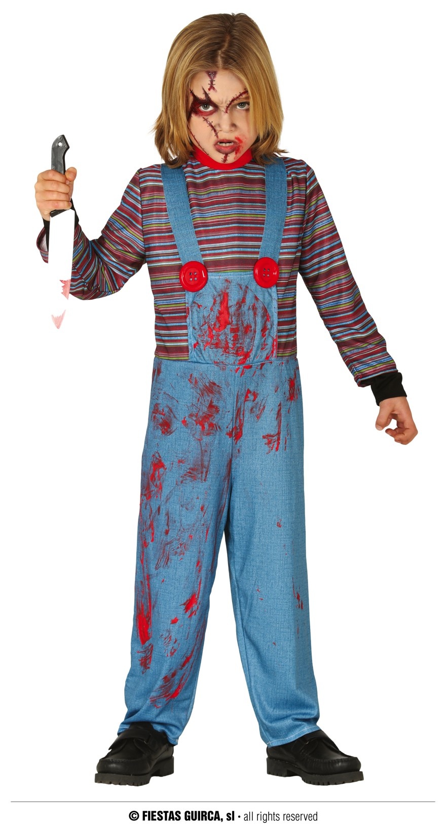 FIESTAS GUIRCA, S.L. - Duivelse horror pop kostuum voor kinderen - 110/116 (5-6 jaar)