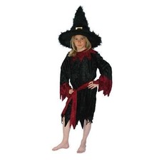 Kostuum Heks kind zwart/bordeaux