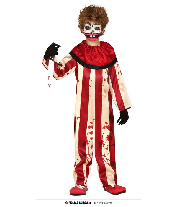 Killer Clown Jumpsuit kind Gestreept