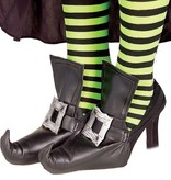 Schoenovertrekken met gesp Heks