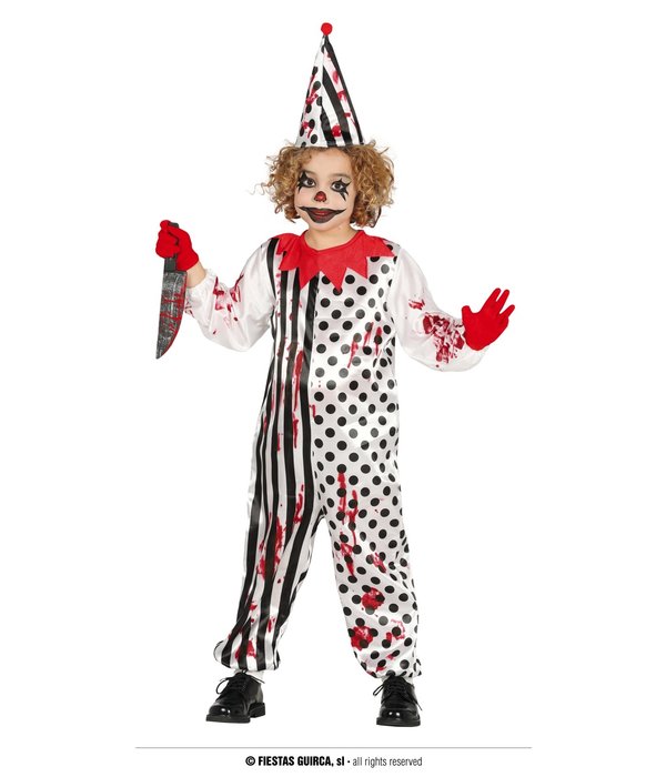 Horror Clown Pierrot Jumpsuit Kind