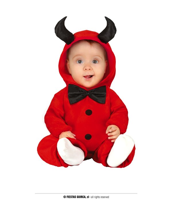 Duivel Jumpsuit Rood Baby Met Strik