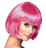 Bobline pruik cabaret ijzig roze