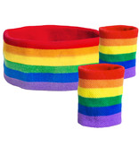 Zweetband Set Regenboog